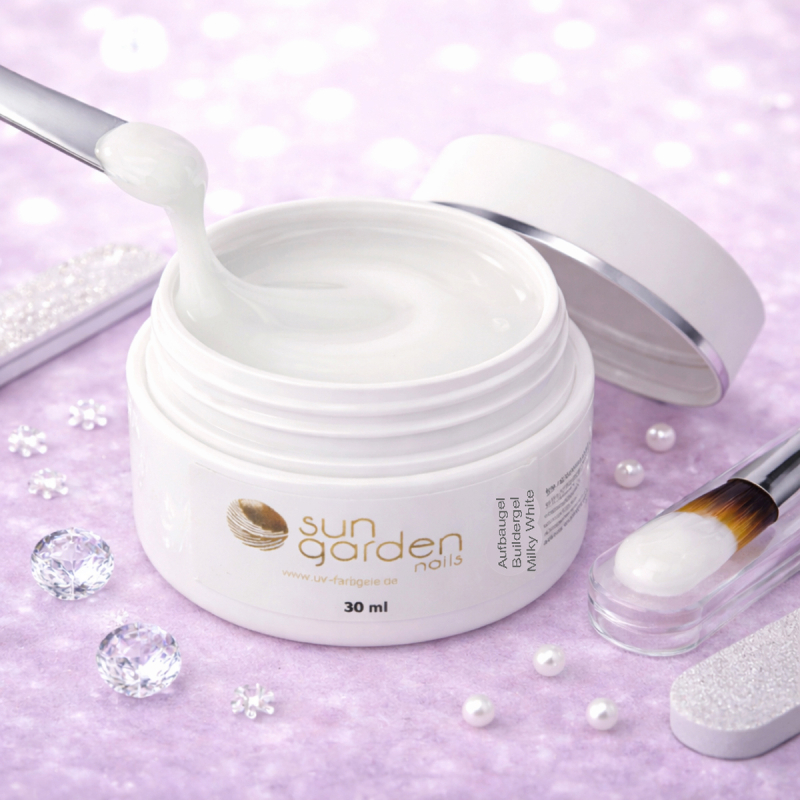 Kit pour ongles avec gel de construction Milky White 30 ml - Primer - Cleaner 100 ml